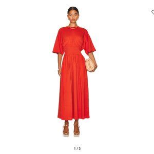 NWT Toteme Cotton Tee Dress in Bloody Mary- Medium